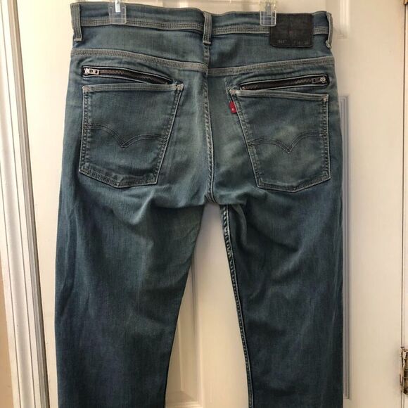 Levi's 514 Mens Unisex Denim Blue Jeans Zip Closure 36 x 36 Slim Straight Stetch - Picture 6 of 13